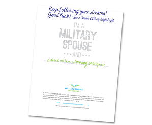 Military Spouse Career Dream Card Example